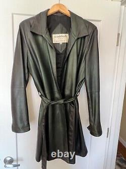Women's Mid-Length Leather Coat Hand Made in USA