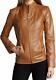 Women's New Arrival 100% Lambskin Leather Jacket Outerwear Fashion Zip-up Biker