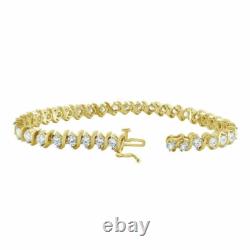 Women's Tennis Bracelet 7.25 5.00 Ct Lab Created Diamond 10K Yellow Gold Over