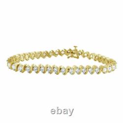 Women's Tennis Bracelet 7.25 5.00 Ct Lab Created Diamond 10K Yellow Gold Over