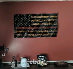 Wooden American Flag. Wavy Beautiful Hand Carved. Made in the USA