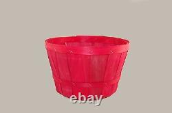 Wooden Berry Baskets WithHandle Round 8 QT 10.5 x 7 Hand Made in USA Qty 50