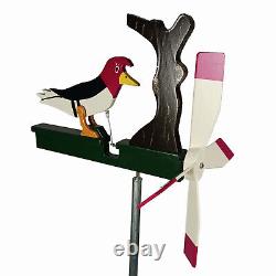 Woodpecker Whirligig Wind Spinner Handmade in USA