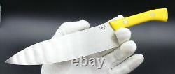 Yellow Chef USA Made Custom Knife AEB-L Stainless Steel Yellow Corian Handle