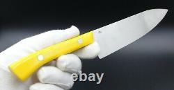 Yellow Chef USA Made Custom Knife AEB-L Stainless Steel Yellow Corian Handle