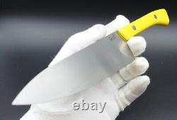 Yellow Chef USA Made Custom Knife AEB-L Stainless Steel Yellow Corian Handle