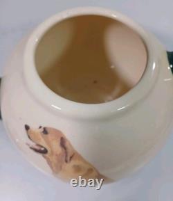 Zeppa Pottery Hand Painted Labrador Golden Yellow Lab Dog Teapot