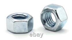 Zinc Plated Grade 5 Steel Hex Nuts USA Made Finished Nuts 1/4 to 1