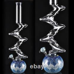 20 Pouces Bong Monster Zong Water Pipe Hookah-pentakinked Double Zong USA Made