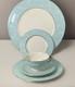 20 Pièces. Château De Porcelaine Corsage Turquoise (4) 5 Services De Table Fabriqué Aux États-unis