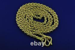 24k 9999 Solid Yellow Gold Necklace 37.50 Gram Anchor Chain Handmade Made In USA