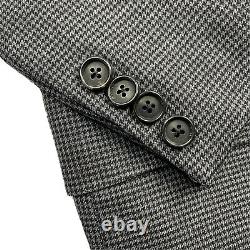 44 R Custom Martin Greenfield Charcoal Grey Mini Hounds Suit De Dent Fabriqués À La Main États-unis