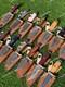 6 Lot De 20 Couteaux De Chasse Skinner Faits Main En Acier Damas Avec Garde Usa
