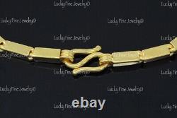 9999 24k Bracelet En Baht Or Jaune 15.50 Grams Fabriqué À La Main Aux États-unis Rectangle