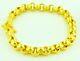 9999 24k Solid Yellow Gold Bracelet Rolo Fait Main 8 Pouces 34,50 Grammes Etats-unis