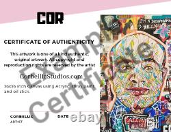 Art Original Signé Numbered Contemporain Résumé Acrylique 2021 Collection