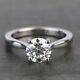 Bague De Fiançailles En Or Blanc 14 Carats Avec Diamant Moissanite Taillé En Rond 2 Ct Certifié D-vvs1 8mm