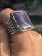 Bague Pour Homme En Argent Et Charoïte De Qualité Gemme Taille 11.5 Fabriquée à La Main Aux États-unis