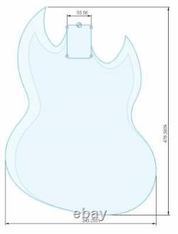Beaux corps de guitare pré-découpés - Modèle C-DC fait main aux États-Unis