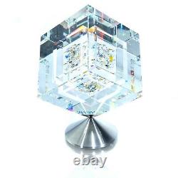 Bold Whisper Glass Art Cube Sculpture Par Jon Kuhn Crystal Chihuly Jack Storms
