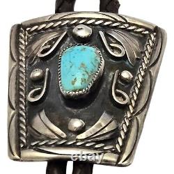 Bolo Tie traditionnel navajo Darling Darlene en turquoise et argent sterling