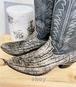 Bottes de cowboy vintage Justin fabriquées aux États-Unis, style J 9713 en cuir de buffle du Cap, taille 12 pour hommes