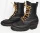 Bottes De Travail En Cuir Noir Pour Hommes, Faites à La Main Par Nick's, Usa, Taille 5