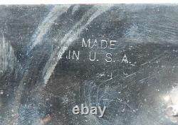 Boucle De Ceinture De Ceinture De L'ouest De L'inlay Noir Gravé À La Main Vintage Fabriqués Aux États-unis