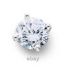 Boucle d'oreille en diamant unique de 1/2ct en or blanc 14K