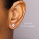 Boucles D'oreilles Clou En Diamant De Laboratoire 1.50 Ctw 14k F Vs+