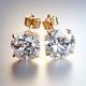 Boucles D'oreilles Clou En Diamant Naturel De Demi-carat Avec Sertissage En Or Jaune 14 Carats