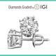 Boucles D'oreilles En Diamant Cultivé En Laboratoire Igi Certifié 4.00 Ct F Vs1 En Or Blanc 14k