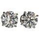 Boucles D'oreilles En Diamant Véritable Nature De 1,19 Carat, 2 Pièces, Solitaires Ronds, 14 Carats, 6400 $