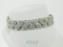 Bracelet de tennis pour femmes en diamant de laboratoire taillé en rond 8CT finition en or blanc 14K