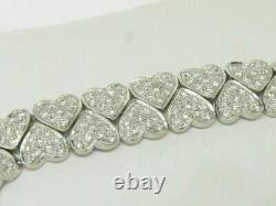 Bracelet de tennis pour femmes en diamant de laboratoire taillé en rond 8CT finition en or blanc 14K