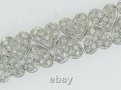 Bracelet de tennis pour femmes en diamant de laboratoire taillé en rond 8CT finition en or blanc 14K