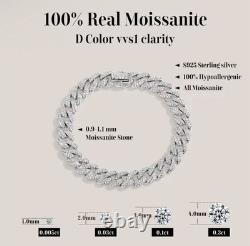 Bracelet en Moissanite Authentique pour Femme 16cm Expédié des USA Passera le Test