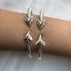 Bracelets épais En Argent Sterling 925 Solide Avec Extrémités De Bélier, 1 Paire