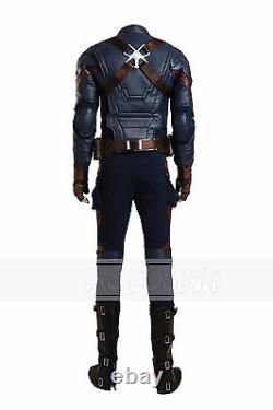 Captain America 3 CIVIL War Steven Rogers Costumes Cosplay Costume D'halloween