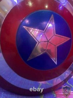 Captain America Shield Metal Prop Replica Écran Précision 11 Échelle Cadeau