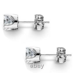 Certifié 1 1/4 Cttw Diamond Studs 14k Boucles D'oreilles Femmes Or Blanc 14k