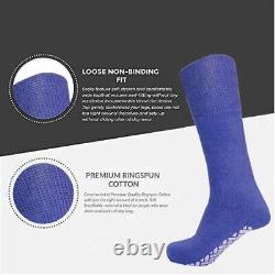 Chaussettes d'équipage pour hommes en vrac non glissantes pour diabétiques avec bordure ample non contraignante 9-11