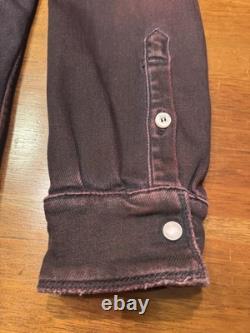 Chemise en perles snap western faite à la main Medium Teleria Zed Roper dégradé rouge Italie