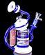 Chill Glass 2 Bras Recycler Inline Bong Blue Unique Helix Hookah Water Pipe Usa