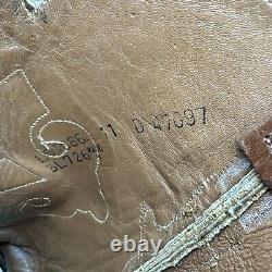 Classiques Lucchese Bottes en autruche pleine plume pour hommes Taille 11D Tan Incrustation Fait main VTG