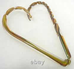 Coeur de verre fabriqué à partir de 2 cannes en sucre en verre - Superbe cadeau de Dirwood Glass.