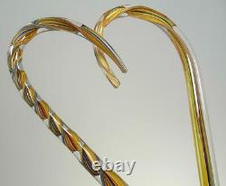 Coeur de verre fabriqué à partir de 2 cannes en sucre en verre - Superbe cadeau de Dirwood Glass.