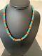 Collier En Argent Sterling Navajo Avec Turquoise Bleue Et Huître épineuse 01696
