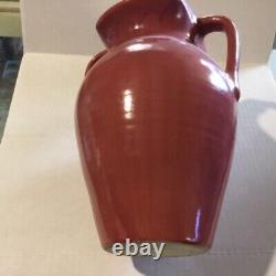 Confectionné Main Kentucky Tall Pottery Vase 2 Poignées 9 1/2 Hauteur