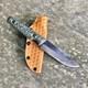 Couteau De Bushcraft Fait à La Main Sur Mesure Blue Wasp Knives Usa, En Acier Carbone Edc Pour Les Activités De Plein Air